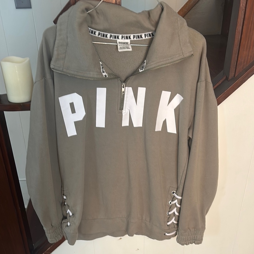PINK Victoria's Secret green Cowl Neck Sweater